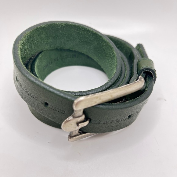 Marithe Francois Girbaud Other - Marithe Francois Girbaud Leather Belt Olive Green Made in‎ France 41-1/2 in Long